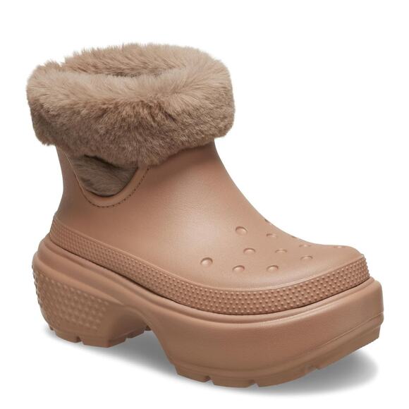 Crocs Stomp Lined Boot Size W12 M 10 Blush Pink Beige NWT - Picture 1 of 16